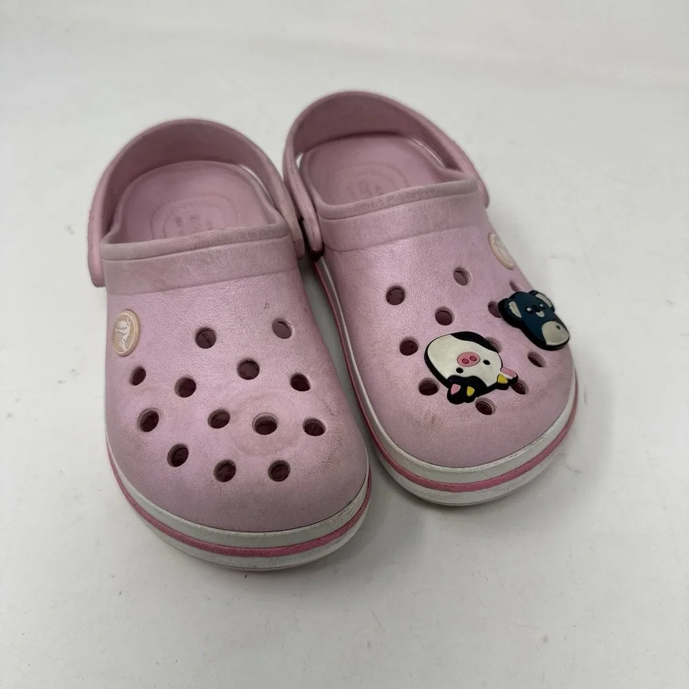 Crocs Bayaband Clog Light Pink Size C12 Unisex Kids Water Play Shoes Slip On